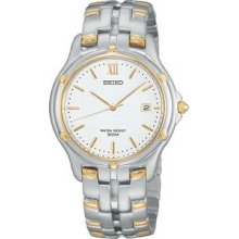 Seiko Le Grand Sport Men`s Two-tone Bracelet W/White Dial