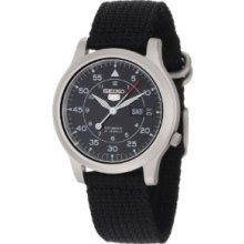 Seiko Men's Snk809 Seiko 5 Automatic Black Canvas Strap Watch