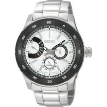 Seiko Men's Stainless Steel Criteria White Dial SNT021