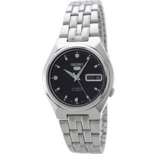 Seiko Men's Stainless Steel Case and Bracelet Automatic Black Tone Dial SNKL71