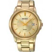 Seiko Quartz Analog Gold Plated 100m Watch SGEF58P1 SGEF58P SGEF58