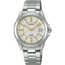 Seiko Sbpn009 Spirit Solar Champagne Men's Watch