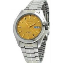 Seiko SNKK91 Mens Seiko 5 Automatic Gold Tone Dial Link Bracelet