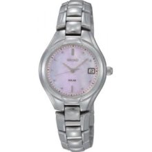 Seiko SUT063 Stainless Steel Quartz Solar Pink Dial Date