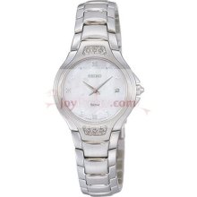 Seiko SXB395P1 Pearl Dial Diamond Quartz Womens Watch