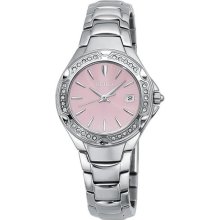 Seiko Women's SXDC53 Swarovski Crystal Sporty Dress Pink Dial Watch