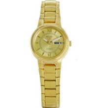 Seiko Women's Syme58k Gold Gold Tone Stainles-Steel Automatic Watch With Gold Dial
