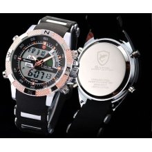 Shark Lcd Chronograph Date Day Alarm Analog Men Quartz Wrist Watch Dailyetrade