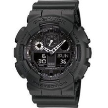 Shock Ga-100-1a1cu Watch Black Resin Analog Digital Xl 200m Chrono Casio