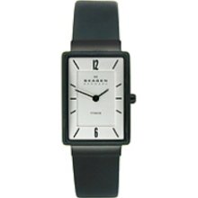 Skagen 2-Hand Black Leather Women's watch