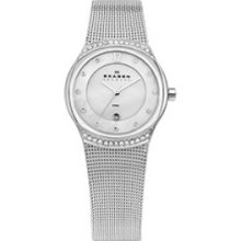 Skagen 3-Hand with Glitz Steel Mesh Women's watch #802SSS
