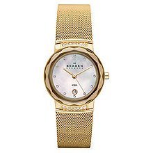 Skagen 3-Hand with Glitz Steel Mesh Women's watch #SKW2029