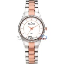 Skagen 347ssrx Watch Steel Ladies White Dial Quartz Movement