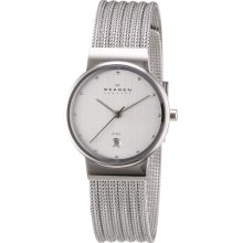 Skagen 355SSS1 Patterned Mesh Stainless Steel Women's Watch