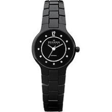 Skagen Denmark 572sbxbc Black Ceramic Black Bracelet Ladies Watch