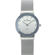 Skagen Round Case Mesh Strap Watch Silver