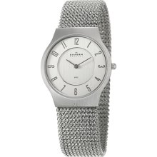 Skagen Steel Mesh Silver-Tone Dial Men's Watch - 233LSS2M