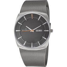 Skagen Titanium Mesh Charcoal Mens Watch 696XLTTM