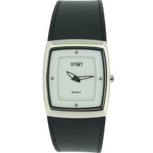 Smart Ladies Watch With White Dial And Black Strap