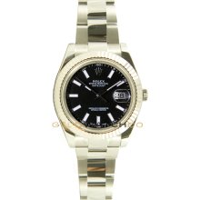 Stainless Steel 41mm Datejust II Model 116334 Black Stick Dial