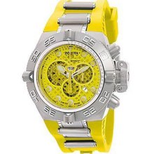 Stainless Steel Subaqua Noma IV Diver Yellow Dial Chronograph Rubber Strap