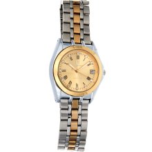 Steinhausen Men's Stainless Steel Automatic Date Gold Dial Watch (silver/gold)