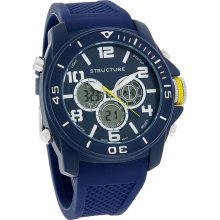 Structure by Surface Mens XL Blue Digital Analog Chronograph Watch 32575-104