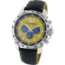 Stuhrling 210A Concorso Chrono Swiss Carbon Fiber Dial Mens Watch