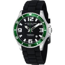 Stuhrling 395r 33p61 Aquadiver Regatta Champion Diver's Green Bezel Mens Watch