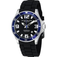 Stuhrling 395r 33u61 Aquadiver Regatta Champion Diver's Blue Bezel Mens Watch