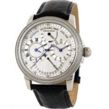 Stuhrling Original 283.33152 Saturnalia DT Automatic Dual Time Silver Dial Watch