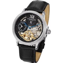 Stuhrling Original Men's DT Bridge Automatic Leather Strap Watch (Stuhrling Original Men's Watch)