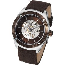 Stuhrling Original Men's Millennia Venture Automatic Brown Canvas Watch (Stuhrling Original Men's Watch)