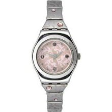 Swatch Ladies Ton Chemin Pink Dial Stainless Steel Bracelet Watch