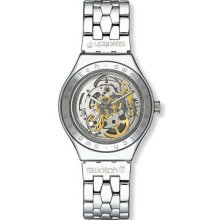 Swatch Men's Irony Automatic See Through Skeleton Dial Stainless Steel