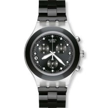 Swatch SVCK4035AG Men's Full Blooded Black Ion Plated Stainless Steel