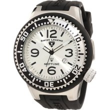 Swiss Legend Men's 21818p-02-s Neptune Silver Dial Black Silicone Watch
