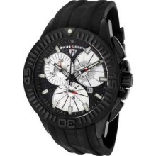 Swiss Legend Men's Evolution Chronograph Black/white Dial Black Rubber Watch