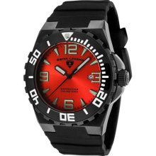 Swiss Legend Men's 'Expedition' Red Dial Black Silicon Watch ...