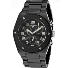 Swiss Legend Men's Throttle Chronograph Black Dial Black Ceramic