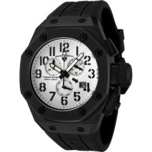 Swiss Legend Men's Trimix Diver Chronograph White Dial Black Silicone