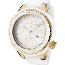 Swiss Legend Watch 21818p-yg-02 Men's Neptune White Dial White Rubber