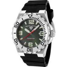 SWISS LEGEND Watches Men's Expedition Green Dial Black Silicone Black