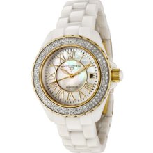 Swiss Legend Women's Karamica White Diamond (1.04 Ctw) White Mop Dial