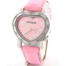 Swiss Master SWM003 Heart Shaped Pink Leather Diamond Women's Watch