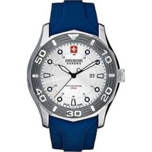 Swiss Military Hanowa Men's Oceanic 06-4170-04-001-03 Blue Rubber Quartz Watch with Silver Dial