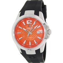 Swiss Military Hanowa Men's Predator 06-4165-04-079 Black Rubber Swiss Quartz Watch with Orange Dial