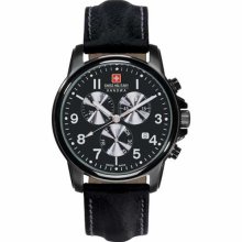 Swiss Military Hanowa Men's Swiss Soldier 06-4142-13-007 Black Le ...