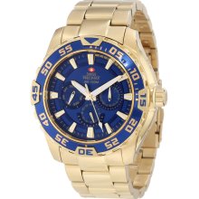 Swiss Precimax SP12146 Men's Formula-7 XT Blue Dial Blue Bezel Gold To