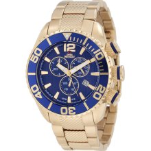 Swiss Precimax SP12168 Men's Deep Blue Pro II Blue Dial Gold Tone Stai